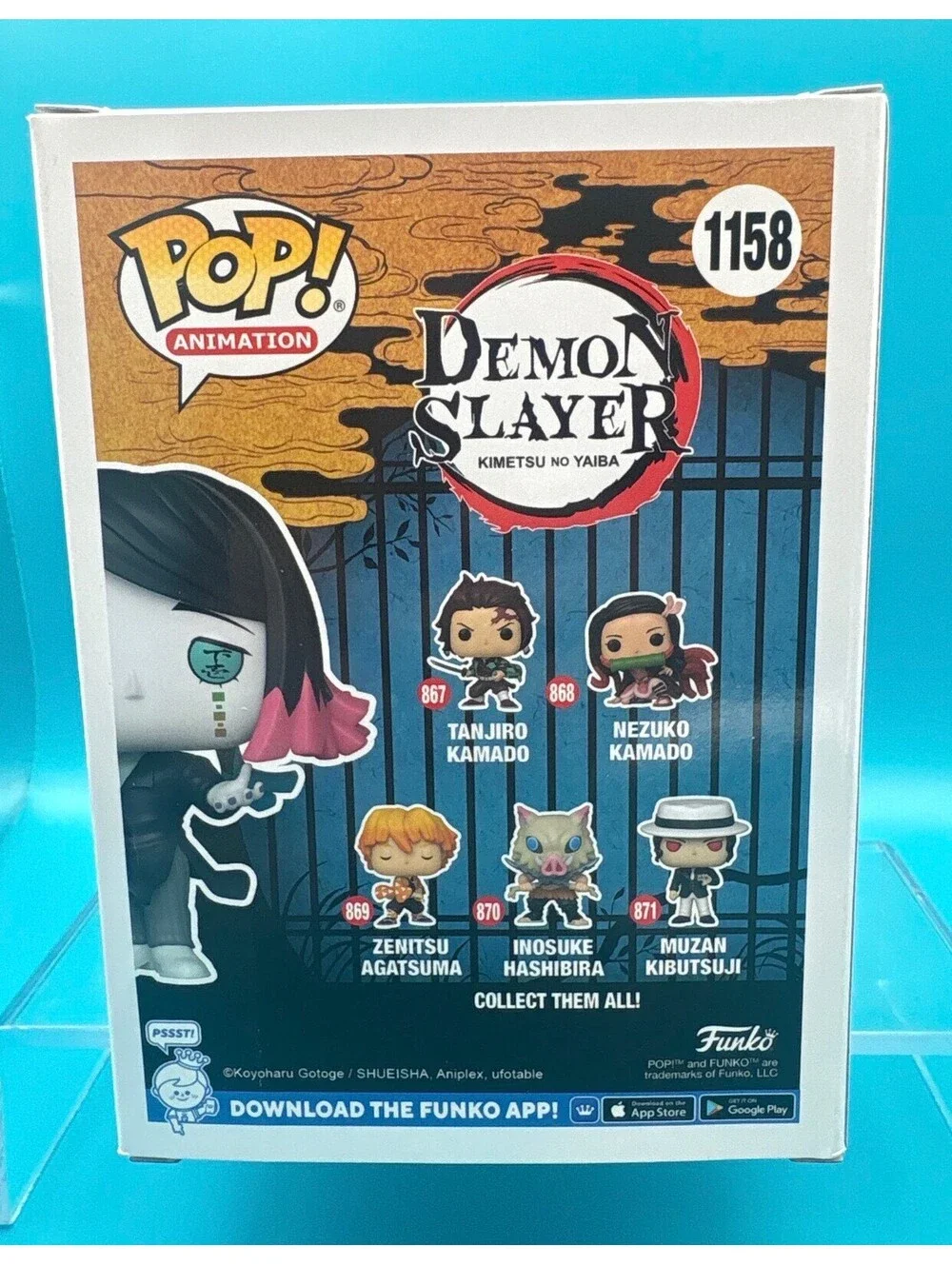 Landon McDonald signed Enmu Demon Slayer Con Sticker Funko pop 1158 with MAS COA
